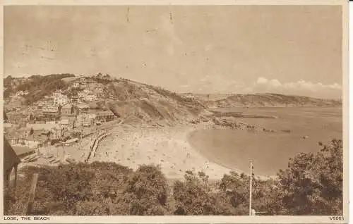 PC06642 Looe. Der Strand. Photochrom. Nr. V5063. 1954