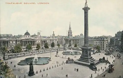 PC08535 Trafalgar Square. London. Valentinstag. Farbton