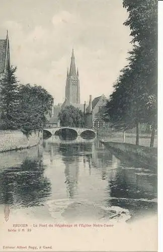 PC08909 Brügge. Die Beginenbrücke und die Kirche Notre Dame. Albert Sugg