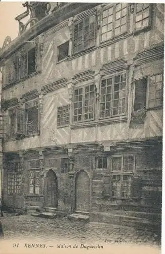 PC10208 Rennes. Haus von Duguesclin. Levy Fils. Nr. 91