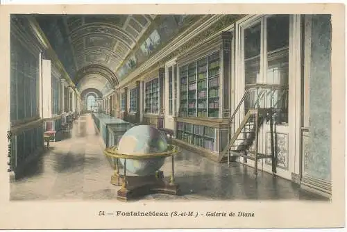 PC10191 Fontainebleau. Galerie von Diane. B. F.Nr. 54