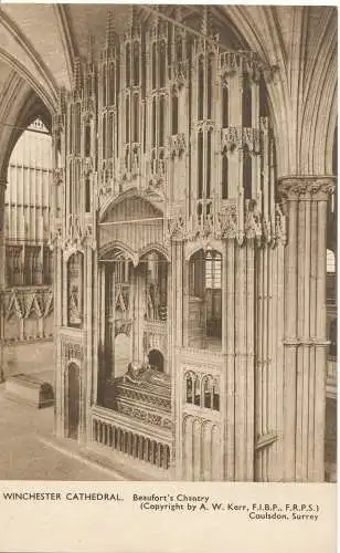 PC11812 Kathedrale von Winchester. Beauforts Chantry. A.W. Kerr