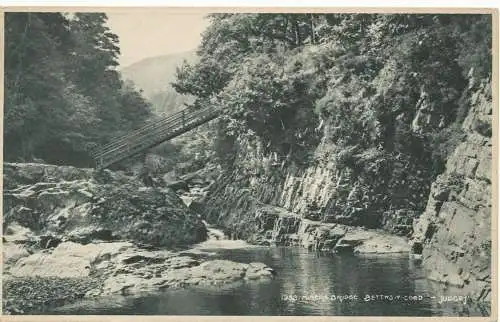 PC11556 Bergarbeiterbrücke. Bettws Y Coed. Judges Ltd. Nr. 1953. RP