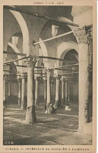 PC09042 Tunesien. Innenraum der Moschee in Kairouan. J. Barreau