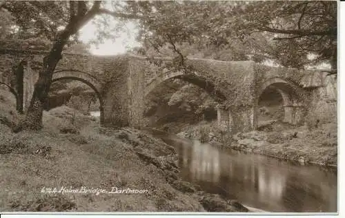 PC07854 Holzbrücke. Dartmoor. Sweetman. Sonnenschein. Nr. 6744. RP