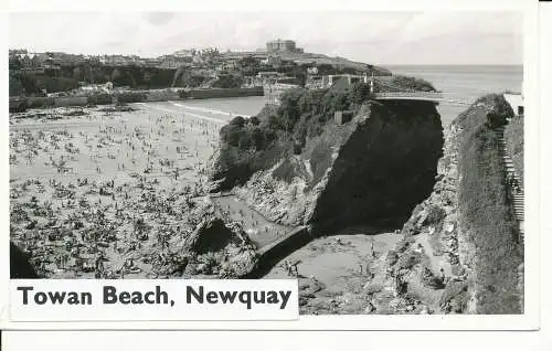 PC07864 Towan Beach. Newquay. Charles Woolf. RP