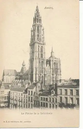 PC08921 Antwerpen. Der Pfeil der Kathedrale. Hermans