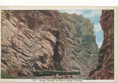 PC10473 geht durch die Royal Gorge. Colorado. Van Noy Interstate. Nr. 4371