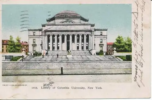 PC10557 Bibliothek der Columbia University. New York. Blanchard. Nr. 1018. 1905