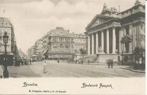 PC09185 Brüssel. Boulevard Anspach. E. Gregoire. Nr. 18