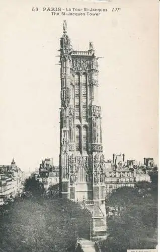 PC10587 Paris. Der St. Jacques Tower. Frische Potonniee. Nr. 55