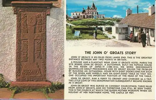 PC06991 Die Geschichte von John O. Groats. Multi-View-Postkarte. Fotopräzigkeit. Farben