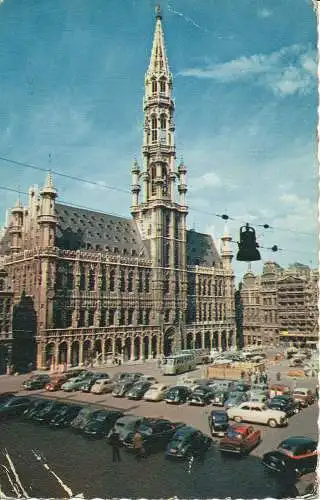 PC10513 Brüssel. Grand Place. Rathaus. 1956