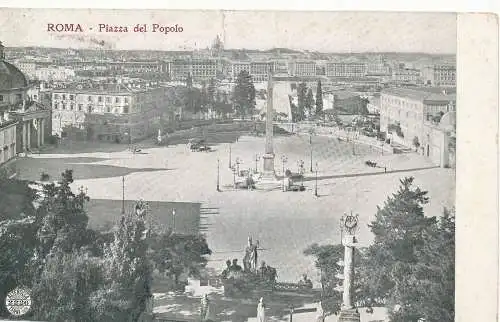 PC09424 Rom. Piazza del Popolo. 1908