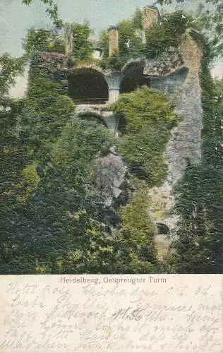 PC10478 von Heidelberg. Gesprengter Turm. 1906. B. Hopkins