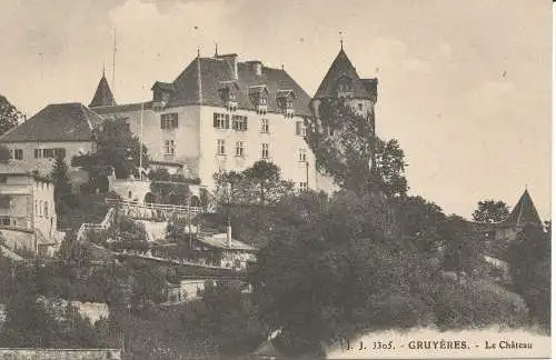 PC08931 Gruyeres. Das Schloss. J.J.Nr. 3305