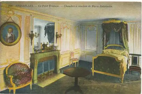 PC10176 Versailles. Das Petit Trianon. Schlafzimmer von Marie Antoinette. Nein