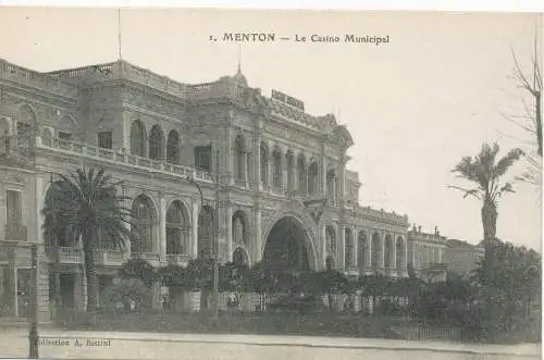 PC10264 Menton. Das städtische Casino. A. Bettini. Nr. 1