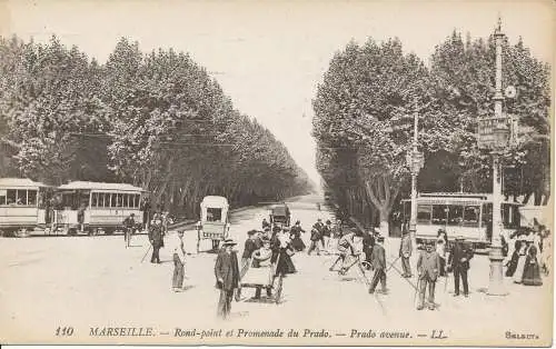 PC10608 Marseille. Prado Avenue. Levy Fils. Ausgewählt. Nr. 110