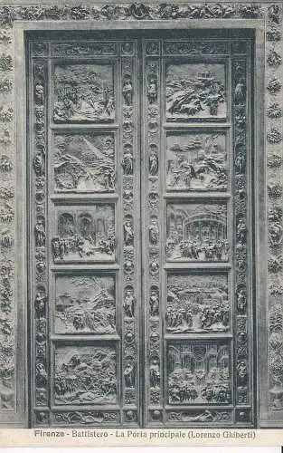 PC08939 Florenz. Baptisterium. Die Haupttür. Lorenzo Ghiberti. B. Hopkins