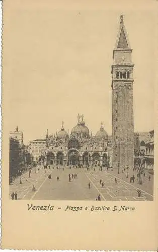 PC10667 Venedig. Platz und Basilika S. Rahmen. Antonio Genova