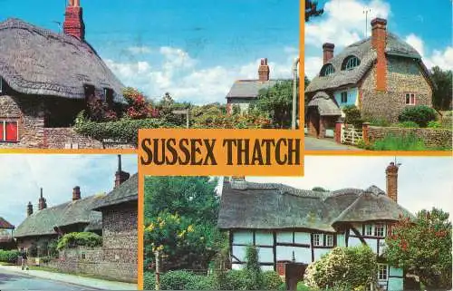 PC06933 Sussex Thatch. Multi-View-Postkarte. Colourmaster. Nr. PLX3145