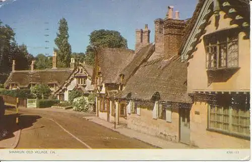 PC06873 Shanklin Old Village. I.W. Jarrold. Nacht. RP. 1955