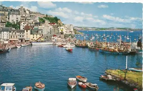 PC11850 Brixham. Der Hafen und Torbay. Pullen. RP. 1972