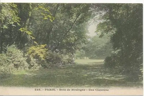 PC10222 Paris. Bois de Boulogne. Eine Lichtung. Nr. 488