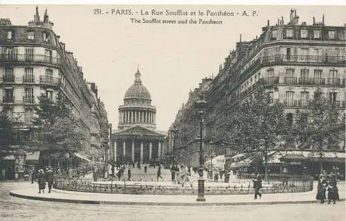 PC09921 Paris. Die Soufflot Street und das Pantheon. A. S.Nr. 251