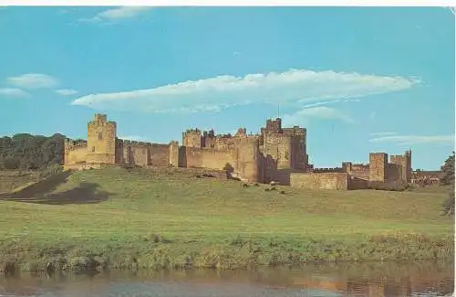 PC11795 Das Schloss und der Fluss Aln. Alnwick. Fotopräzigkeit. Nr. 869. 1978