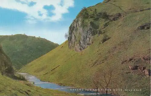 PC06739 Ravens Tor und River Dove. Mill Dale. Lachs