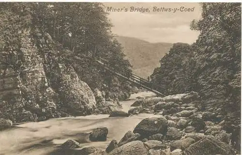 PC11389 Bergarbeiterbrücke. Bettws Y Coed. Valentinstag