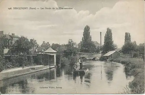 PC10836 Serquigny. Eure. Les Bords de la Charentonne. Walter Bernay