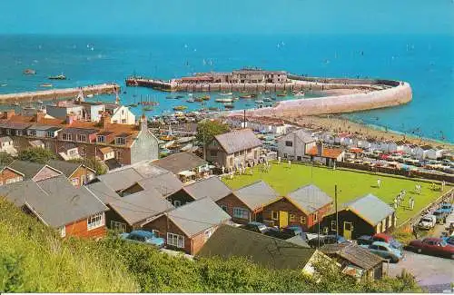 PC06798 The Cobb von Ware Cliff. Lyme Regis. Fotopräzigkeit. Colourmaster. Nein