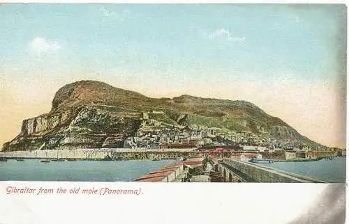 PC09556 Gibraltar aus dem alten Maulwurf. Panorama. Benzaquen. Nr. 2