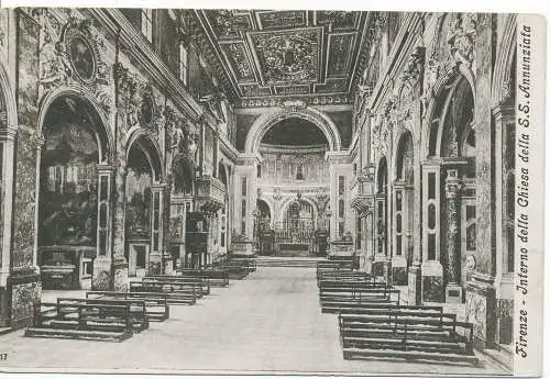 PC09932 Florenz. Innenraum der Kirche S. S. Angekündigt