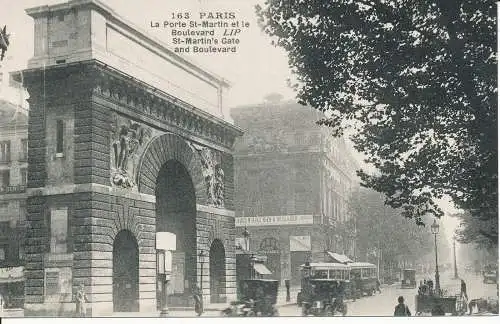 PC10585 Paris. St. Martins Tor und Boulevard. Frische Potonniee. Nr. 163