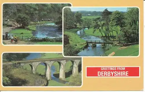 PC06979 Grüße aus Derbyshire. Multi-View. Dennis. Fotofarbe. Nr. D.0354. 1