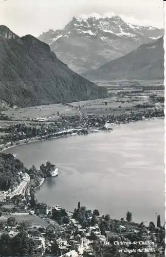 PC10743 Chateau de Chillon et Dents du Midi. Ganguin und Laubscher. 1959