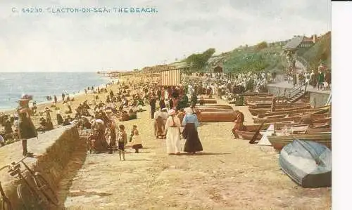 PC11836 Clacton auf See. Der Strand. Photochrom. Celesque. Nr. C.44230