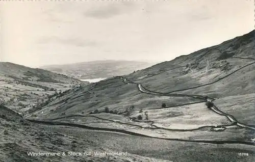 PC06794 Windermere und Stock Gill. Westmorland. RP