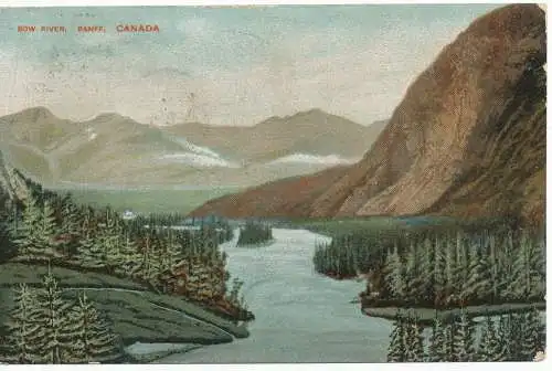 PC09420 Bow River. Banff. Kanada. 1908