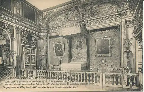 PC10779 Versailles. Schlafzimmer von König Ludwig XIV. Frau Moreau. Nr. 10