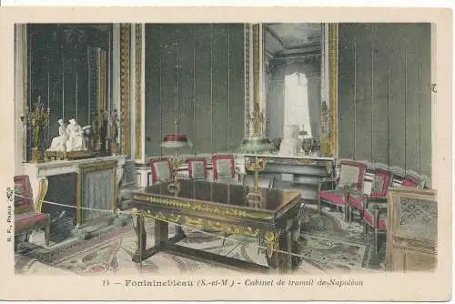 PC10190 Fontainebleau. Napoleons Arbeitskabinett. B.F.Nr. 14