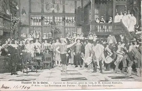 PC10705 Theatre de la Gaite. Cyrano de Bergerac. La Rotisserie des Poetes