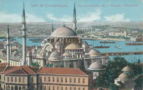 PC10963 Gruß aus Konstantinopel. Panoramablick auf die Süleymanische Moschee. B.Ich habe