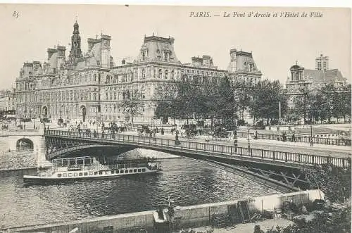 PC10968 Paris. Le Pont dArcole und das Rathaus