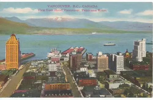 PC10009 Vancouver. B.C. Kanada. Hotel Vancouver. Panoramaraum. Coast Publishin