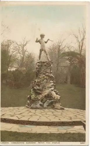 PC11720 London. Kensington Gardens. Peter Pan Statue. Photochrom. Nr. 64867. RP.